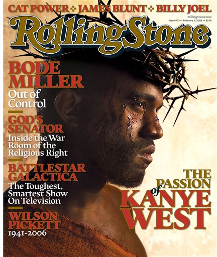 Kanye as Jesus on February 2006 Rolling Stone cover. 'Nuff said.